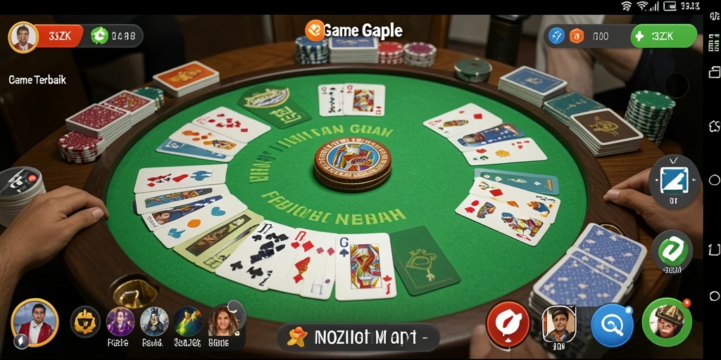 Tampilan gameplay seru dalam 33ZK, permainan Gaple favorit.