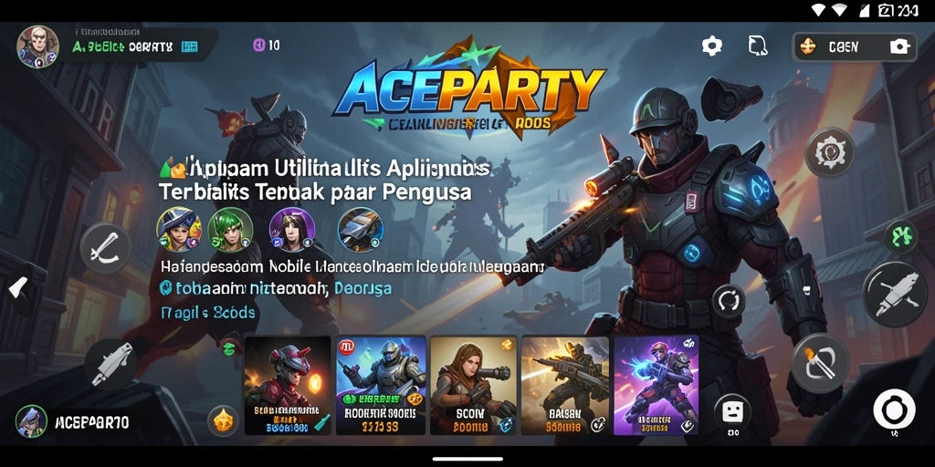 Tampilan antarmuka ACEPARTY yang intuitif dan fungsional.