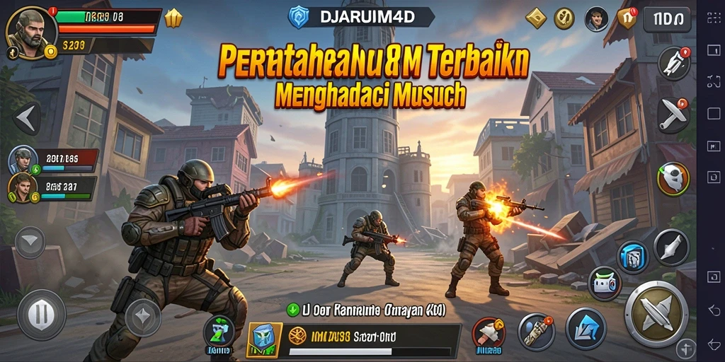 Screenshot menunjukkan aksi seru dalam gameplay Tower Defense DJARUM4D.