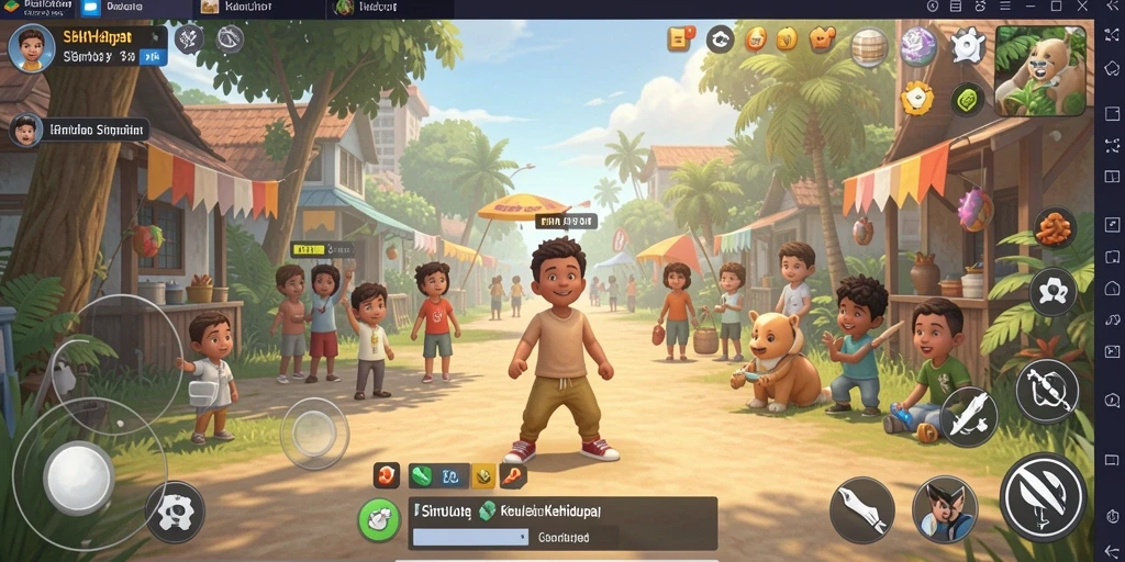 Gameplay HARAPJP menampilkan interaksi kehidupan sehari-hari yang menarik.