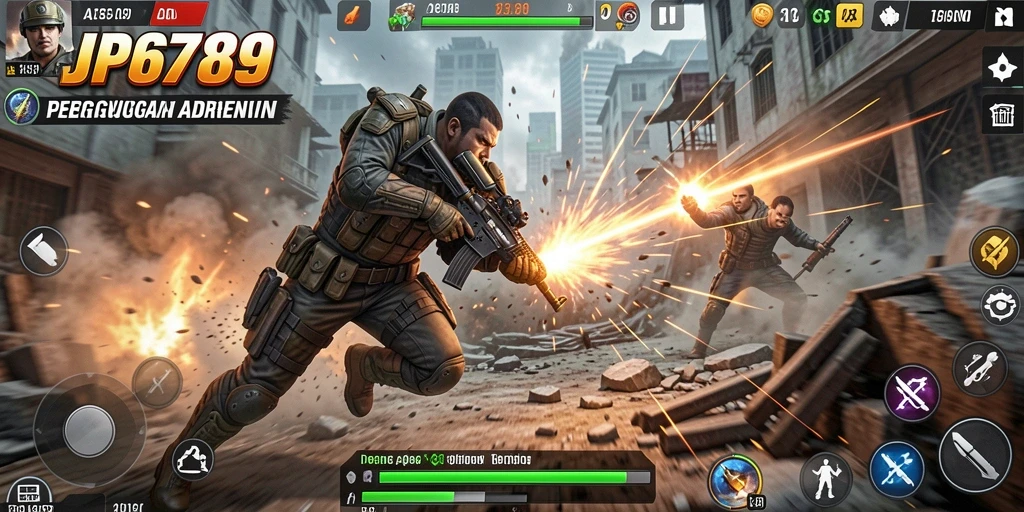 Tampilan gameplay mendebarkan dari JP6789 dengan aksi penuh energi.